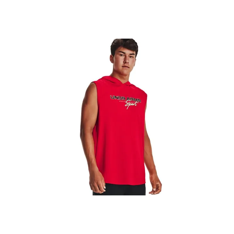 Under Armour Men's UA Mesh Sport Sleeveless Hoodie Red-3